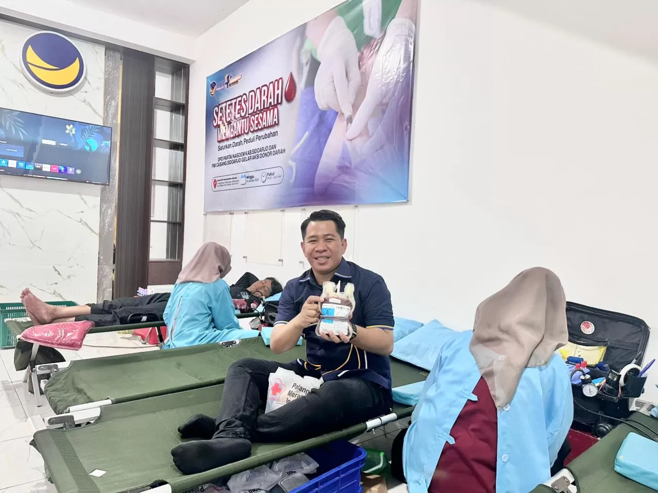 DPD Partai NasDem Sidoarjo Gelar Donor Darah dan Cek Kesehatan Gratis: Bukti Nyata Konsistensi Gerakan Perubahan untuk Masyarakat